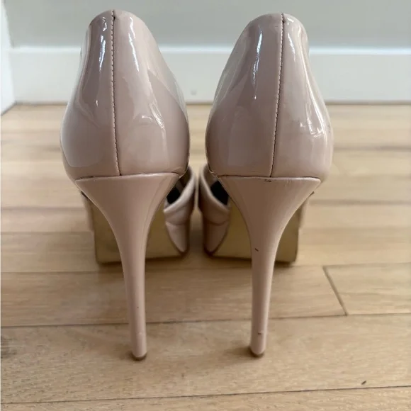 Call It Spring Cream Peep Toe Heels - Picture 3 of 5